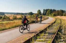 Fietser in de Hoge Venen